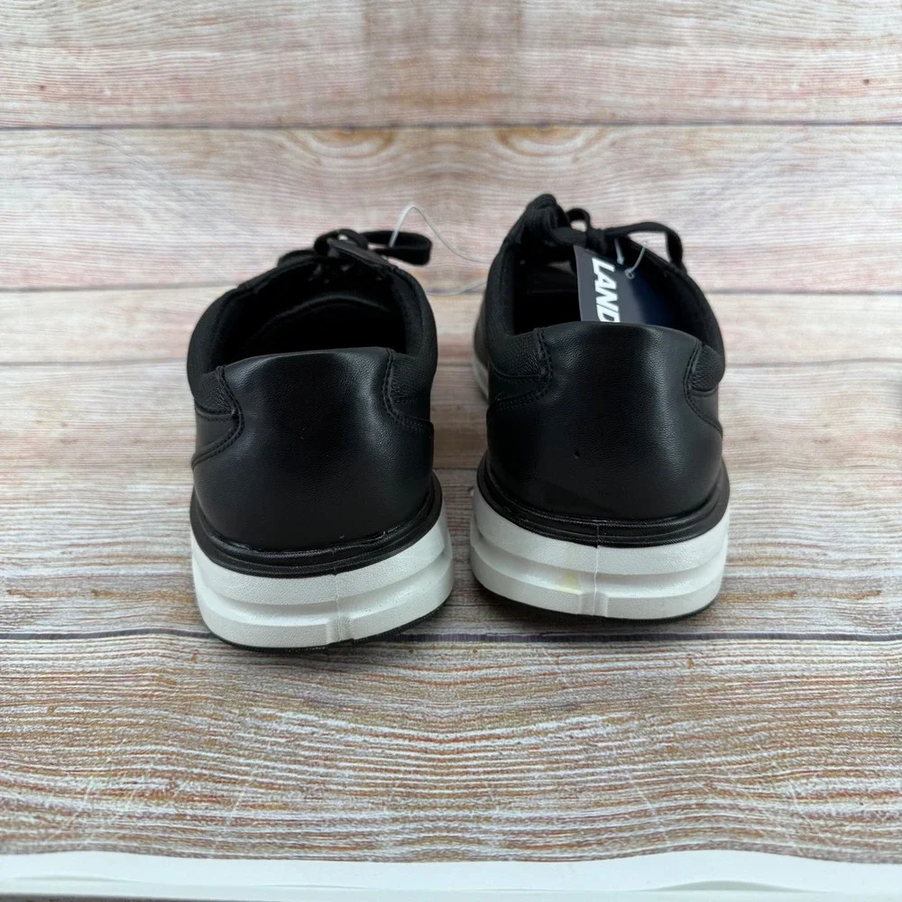 Lands End Mens Sport Oxford Shoes Black White‎ Hybrid Sneaker 1908426 Size 12